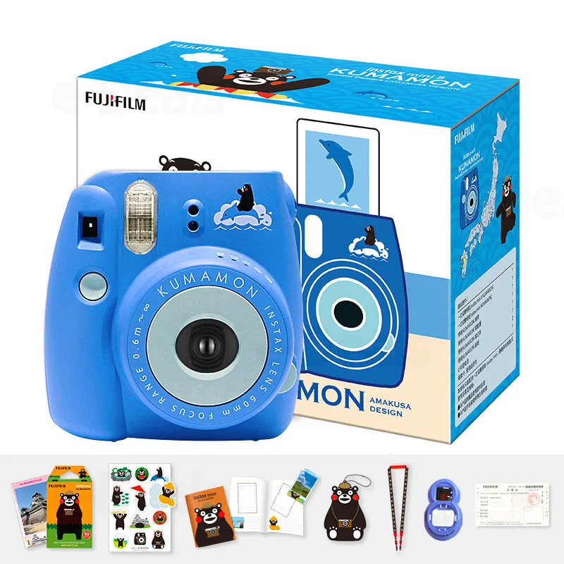 Мгновенная фотокамера Fujifilm Instax Mini KUMAMON 5 цветов камера + пленка ноутбук наклейки