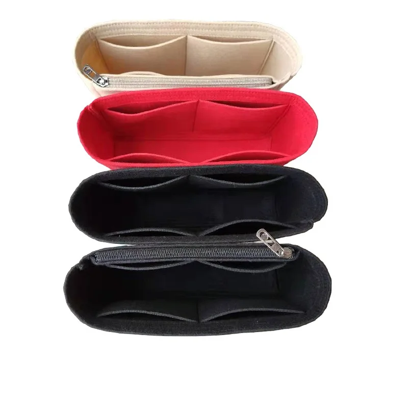 Se adapta a LEBOY S M L bolsa de inserci&oacute;n de tela de fieltro con solapa, organizador de m&uacute;ltiples bolsillos, bolso de maquillaje, bolso interior de viaje, bolsas de cosm&eacute;ticos port&aacute;tiles-4
