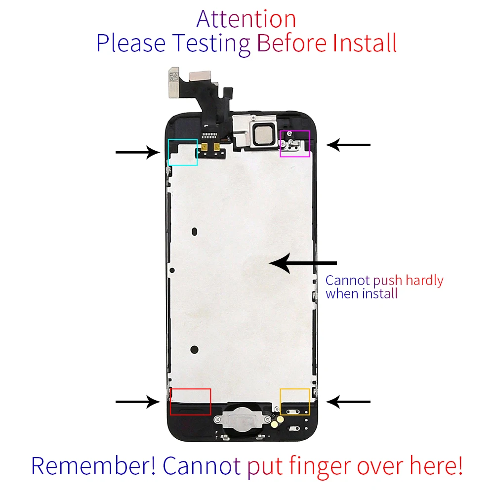 AAA LCD Display For iPhone 5 5S 5C Touch Screen Digitizer+Home Button +Front Camera+Ear Speaker Full | Мобильные телефоны и