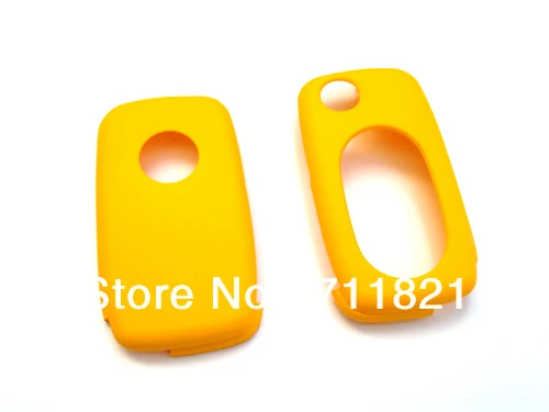

MK4 Oval Key Pad Remote Flip Key Cover Yellow For Volkswagen For VW