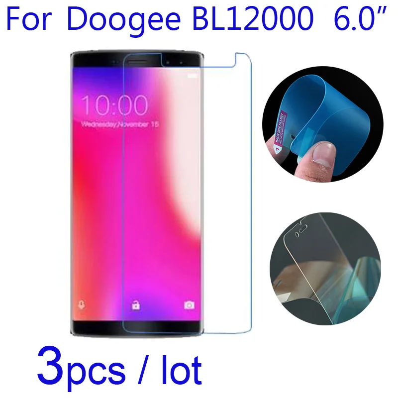 3 шт./лот мягкие Экран протекторы для Doogee BL12000 6 0 дюйма ЖК-дисплей охранник HD-Ясно