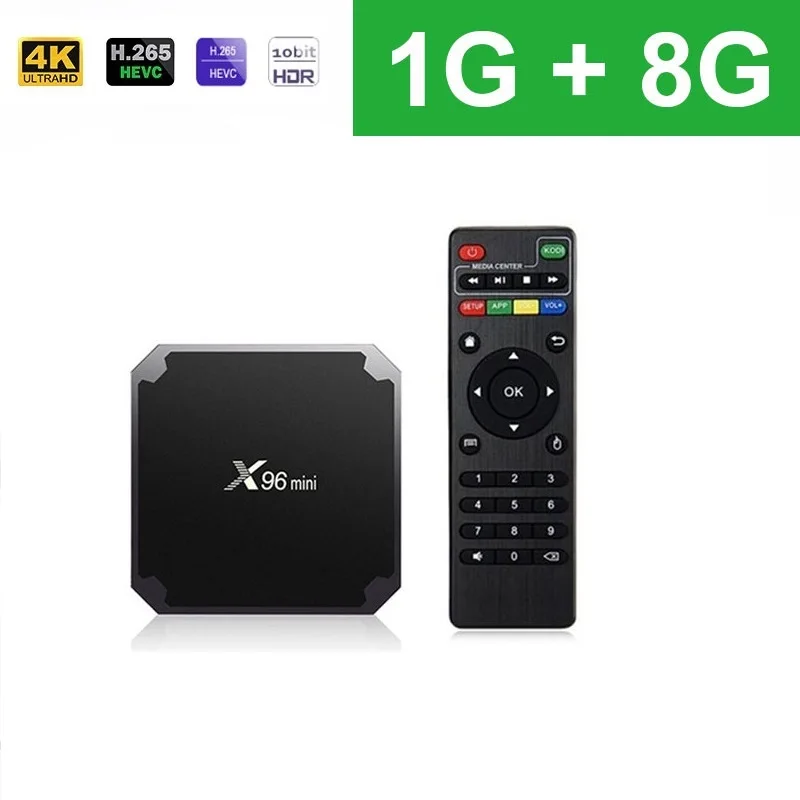 1G8G no ir cable X96 Мини Android 7,1 2 Гб 16 Гб Смарт ТВ коробка Amlogic S905W четырехъядерный WiFi 2,4 ГГц X96mini телеприставка 4K HD телеприставка - Цвет: 1G8G no ir cable