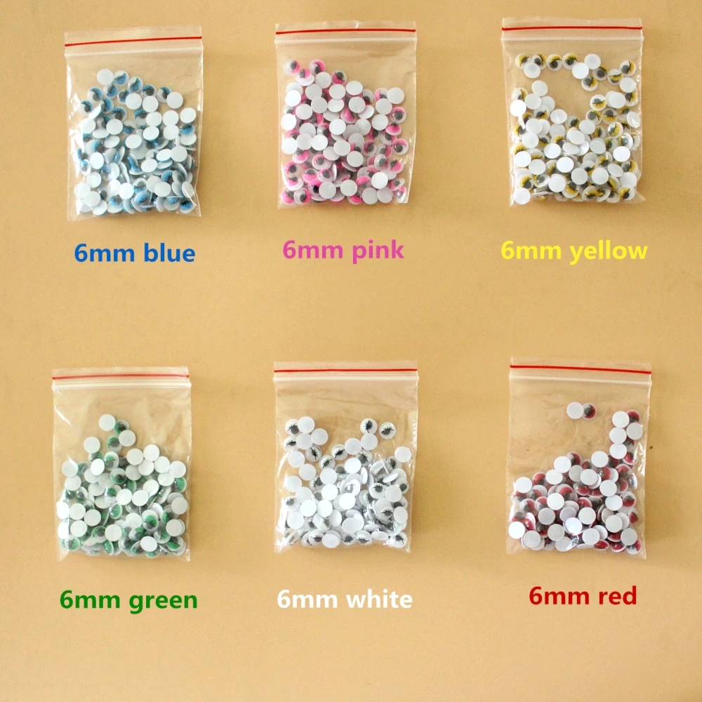 100 шт. разноцветные пластиковые глаза для подвижного глазного яблока 6/7/8/10/12