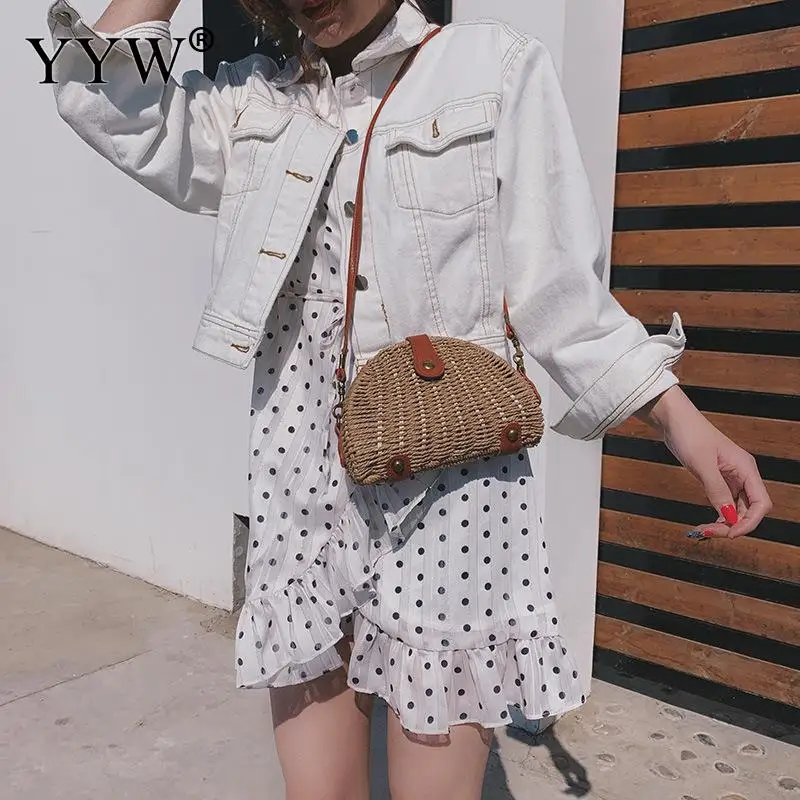 

Bohemia Lady Rattan Woven Shoulder Bag Vintage Fashion Chic Hollow Out Travel Beach Crossbody Bag for Women Vocation Party
