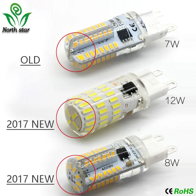 G4 G9 Светодиодная лампа 7 Вт 9 10 12 220В 240В SMD 2835 3014 4014 led для замены 30/40 галогенная