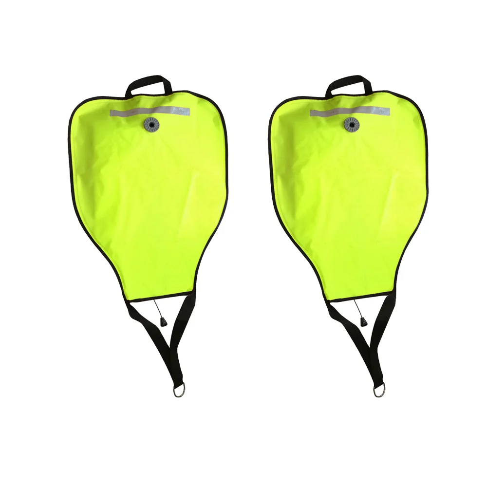 Yellow 2PC 50lbs нейлоновая подъемная сумка для дайвинга с клапаном сброса давления спасательный подъемный мешок для подводного плавания - Цвет: Yellow 2PC