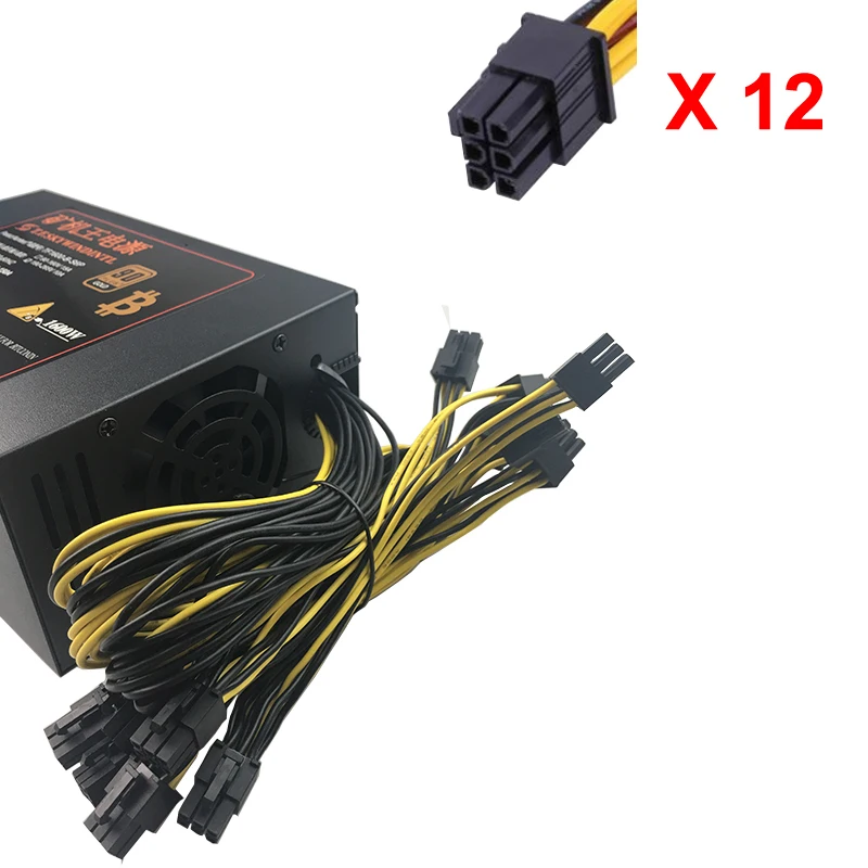 T.F.SKYWINDINTL 1600W Eth Coin Apw3 12*6PIN PSU Ethereum For Power Supply Mining Antminer d3 S7 Bitcoin | Компьютеры и офис