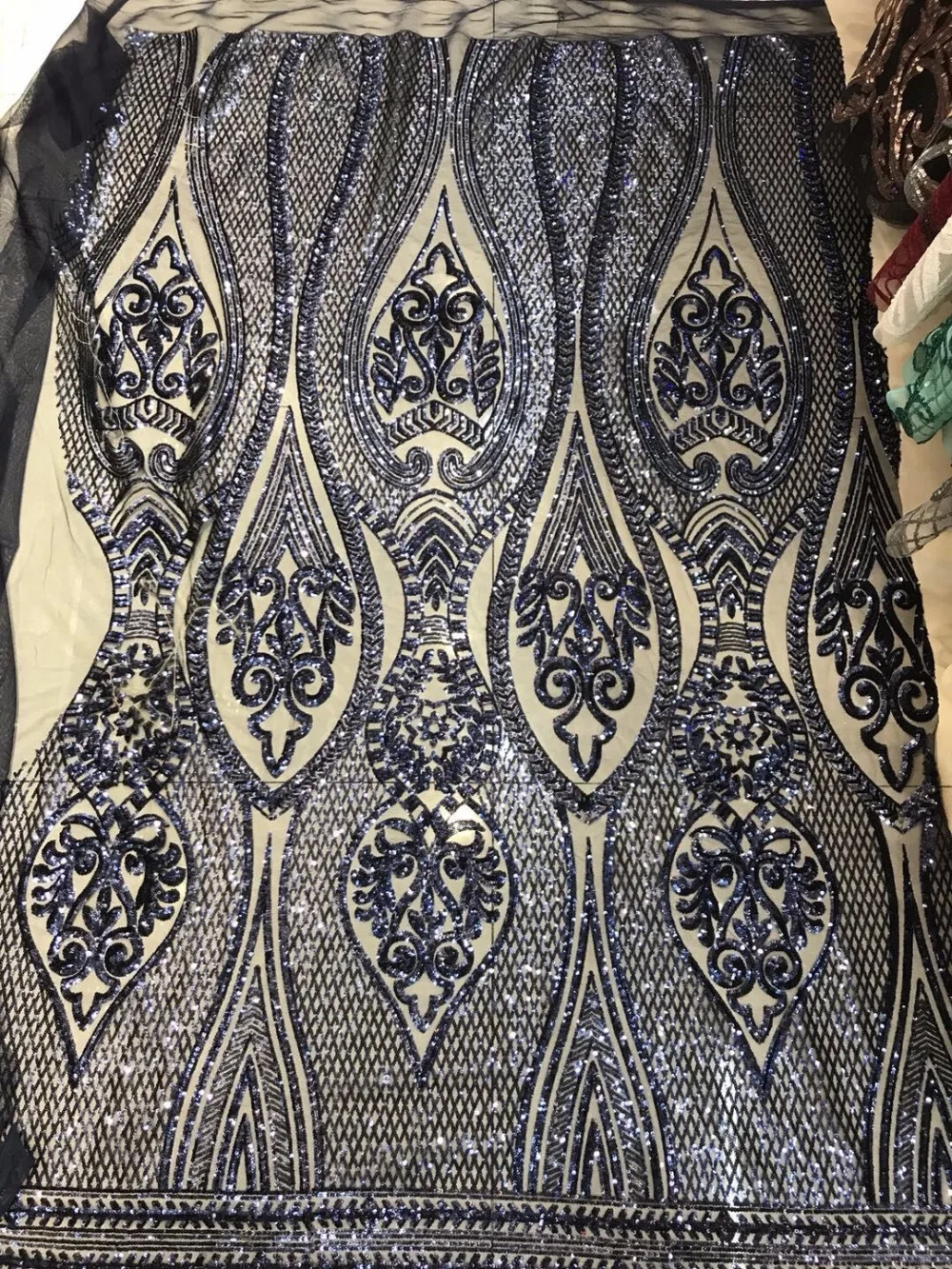 Французская сетчатая кружевная ткань Φ последняя африканская гипюровая с