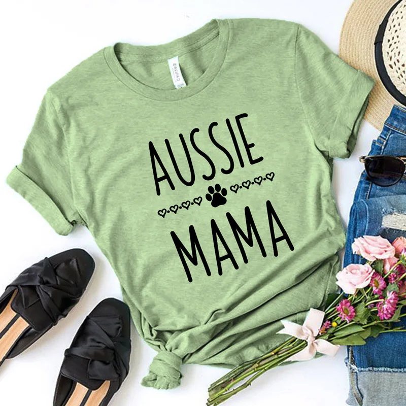 Футболка Aussie Mama Paw с принтом модная женская летняя футболка Tumblr графикой Забавные
