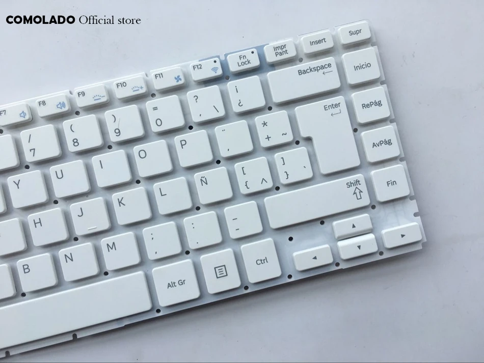 LA латинская Клавиатура для ноутбука Samsung Q470 белая без рамки клавиатура