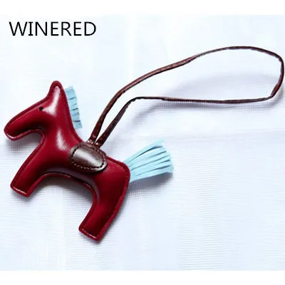 winered Известный бренд ручная работа из искусственной кожи мини-сумка с пони Милая Лошадь Подвеска из овчины Рождественские Подвески для женских сумок 13*10 см - Цвет: winered