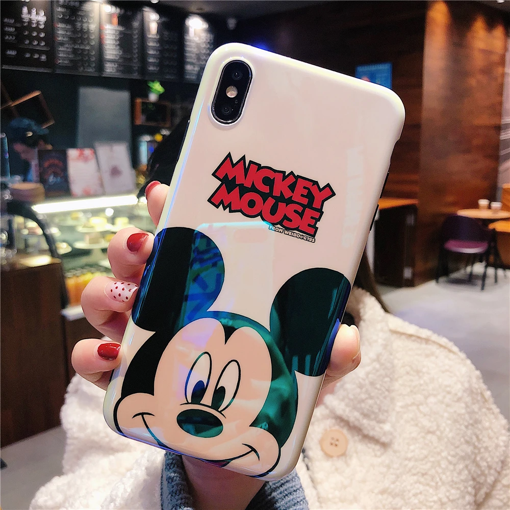 Милый розовый корпус для МЫШИ Микки Минни iphone xr чехол + Защитное стекло экрана