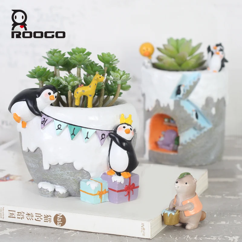 Цветочный горшок Roogo 1 шт. маленький для растений современный