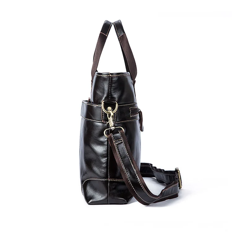 Genuine Leather Men Bag Bolso Hombre Casual Laptop Computer Business Briefcase Handbag Ordenador | Багаж и сумки