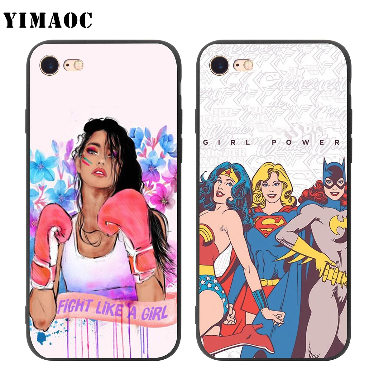 Мягкий чехол YIMAOC Girl Power для Apple iPhone SE 2020 5 5s 6 6s 7 8 Plus XR X Xs 11 12 Pro Max mini | Мобильные