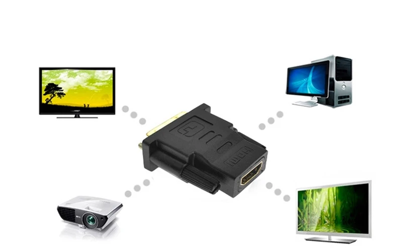 Felkin DVI 24+ 1 к HDMI Кабель-адаптер 24 К позолоченный штекер для женщин 1080P HDMI к DVI адаптер конвертер для HDTV проектора