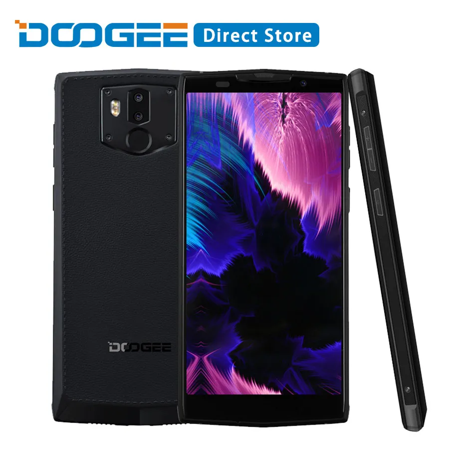 DOOGEE BL9000 Android 8,1 4G мобильный телефон 5,9" MTK6763 6 ГБ+ 64 ГБ 9000 мАч 12+ 8 Мп, отпечаток пальца, мгновенная Зарядное устройство ОТА OTG мобильного телефона смартфона