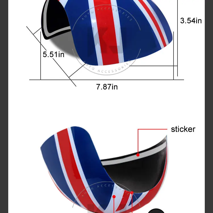 Автомобильный Стайлинг для MINI COOPER R50 R52 R53 боковое зеркало крышка 2001-06(левое рулевое управление) аксессуары