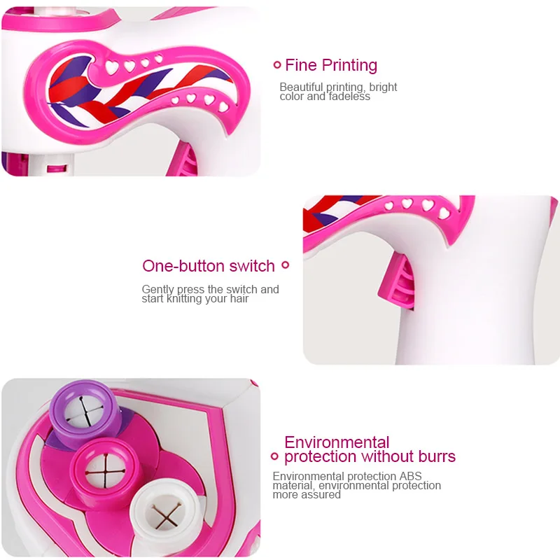 Nuevo artefacto trenzado de cabello, juego de trenzas f&aacute;ciles autom&aacute;ticas, Kit de trenzado de cabello el&eacute;ctrico de 3 torsiones DIY-3