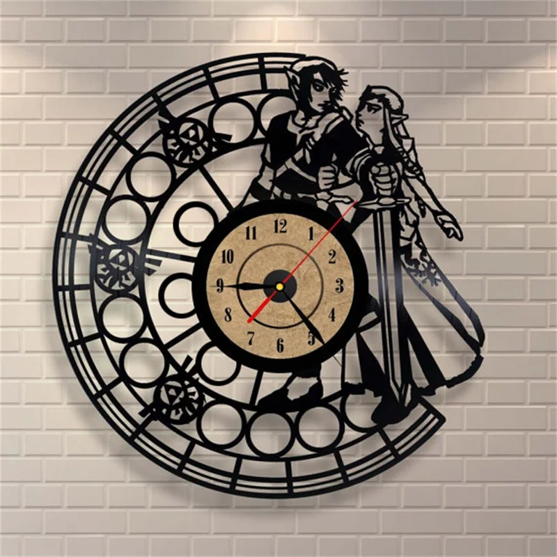 Антикварные виниловые настенные часы Современный домашний декор большие
