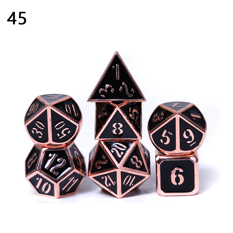 Chengshuo игральные кости DND Металл РГП набор многогранных Подземелья и Драконы d20 10 8 12 настольная игра цинковый сплав Серебристые цифровые кубики узор