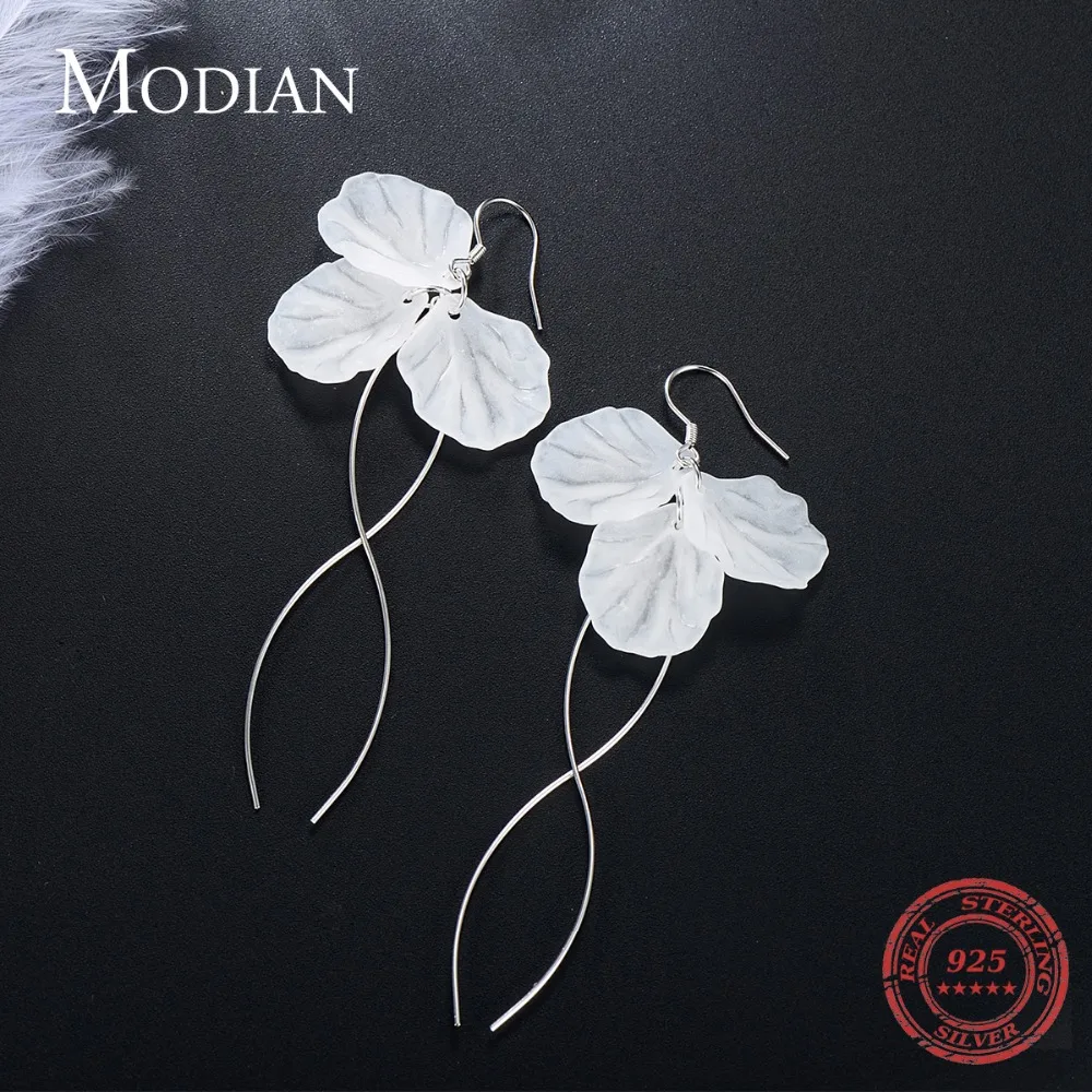 MODIAN горячая распродажа натуральная 925 стерлингового серебра серьги элегантное