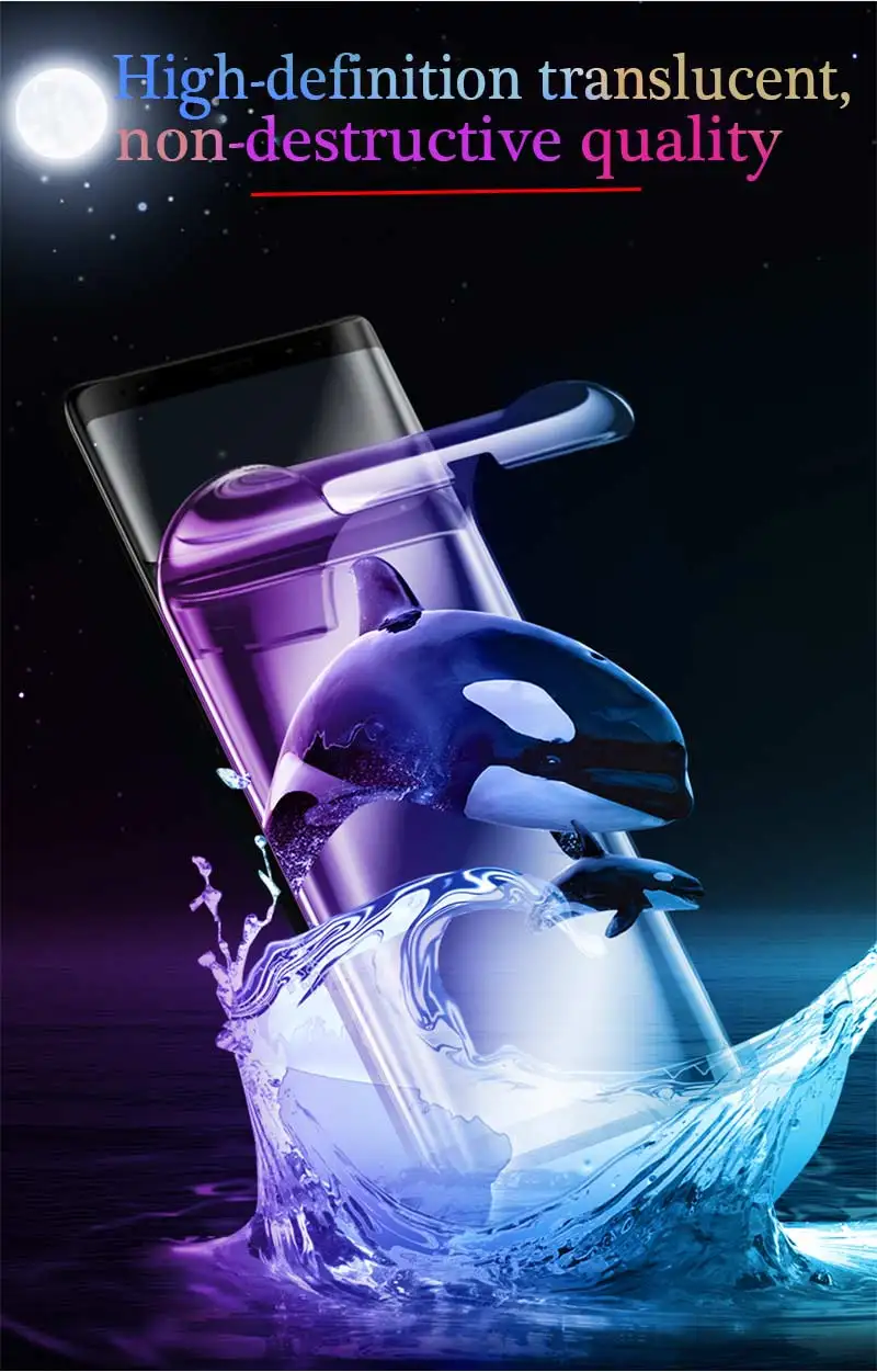 100D полная защита экрана Гидрогелевая стеклянная пленка для samsung Galaxy S10 S9 S8 Plus Защитная пленка для Galaxy Note 8 9 изогнутая пленка