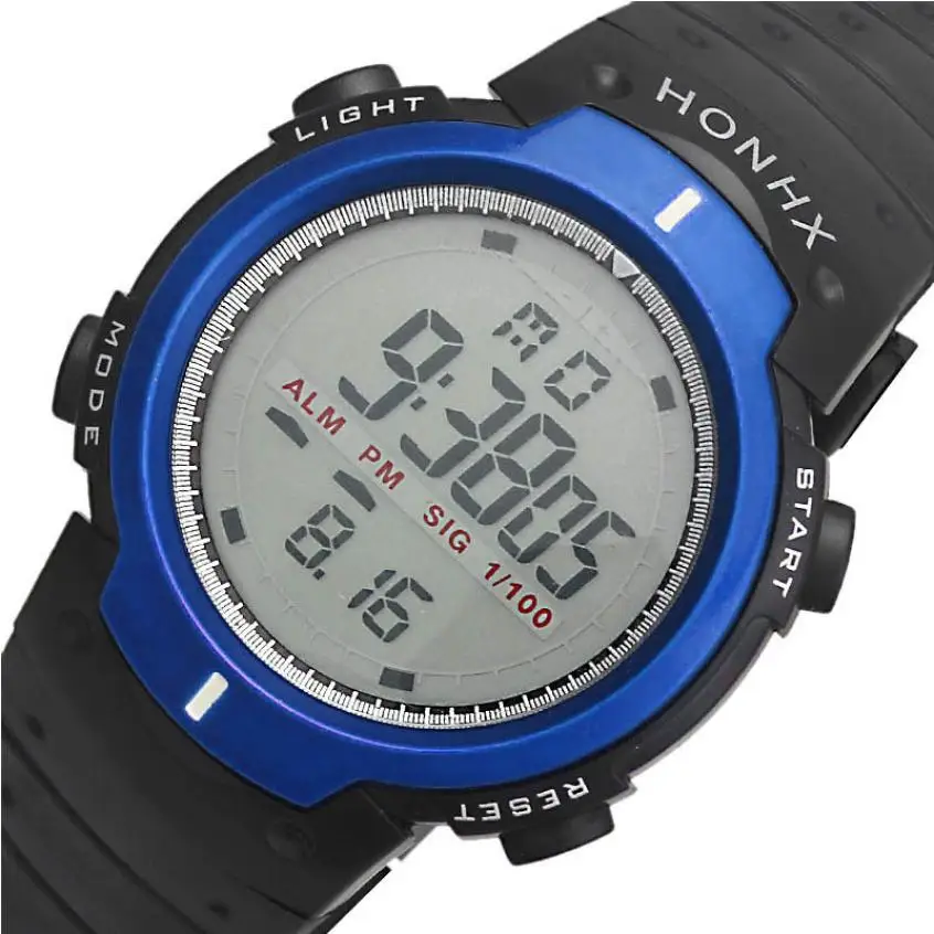 Модные мужские новейшие электронные часы с большим экраном цифровые