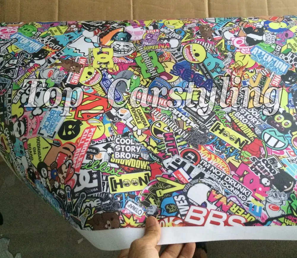 JDM Illest Stickerbomb обертка для автомобиля стильная графическая наклейка из фольги