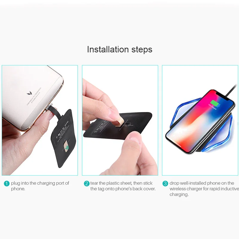 NILLKIN QI Беспроводной Зарядное устройство + Тип приемник зарядки для Xiaomi Redmi 4X