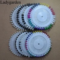 40pcsset multicolor round pearl head dressmaking pins fixed needles wedding decorative weddings corsage sewing fixed tool