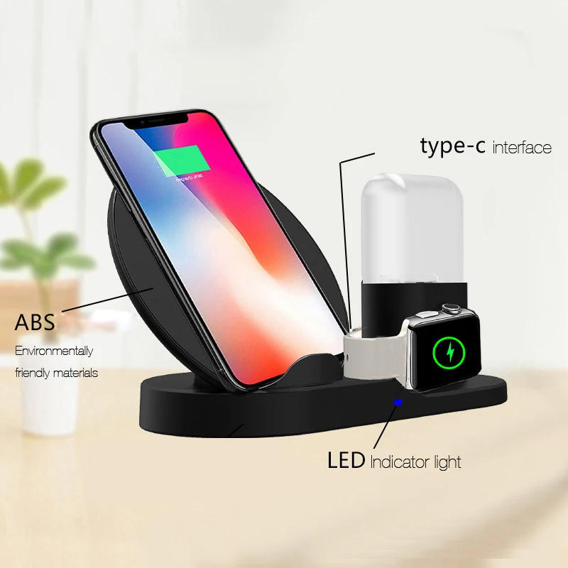 Новое Быстрое беспроводное зарядное устройство для Apple Watch iwatch 1234 Band iPhone XR XS MAX 7 5