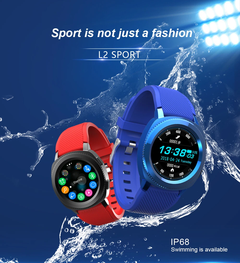 Microwear L2 Смарт часы MTK2502 Smartwatch IP68 Водонепроницаемый Bluetooth Вызов монитор сердечного ритма во время сна спортивные часы 15 шт./лот