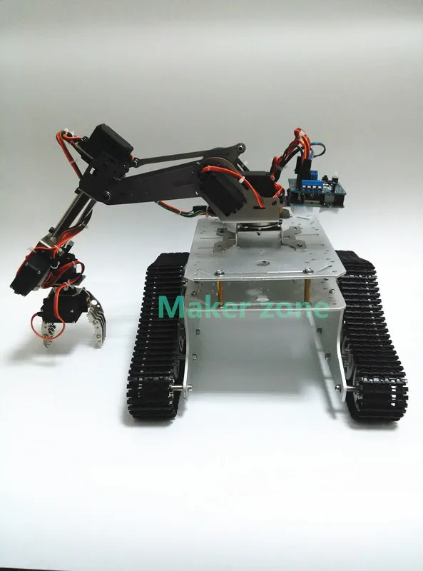T300-M Серебряная версия с двойной платой 7 dof robot arm интеллектуальное шасси из