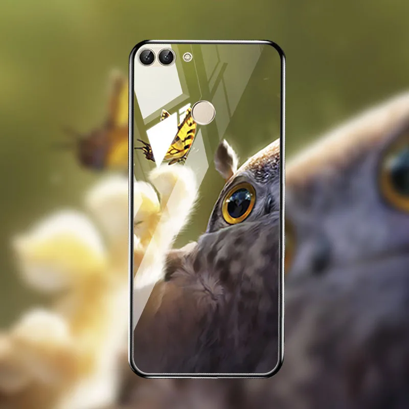 M002 Чехол из закаленного стекла для huawei P Smart чехол s Stars Space силиконовый защитный чехол на заднюю панель для huawei Honor 8x10 9 Lite чехол s - Цвет: M002