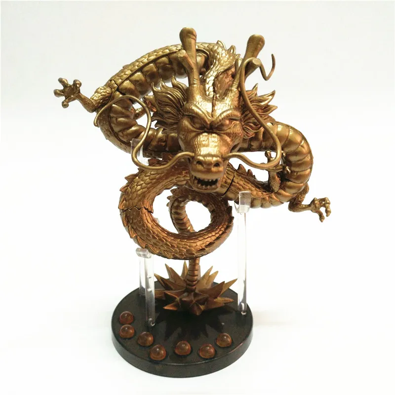 without box Dragon ball Z фигурка Shenron Shenlong Dragon ball фигурки дракона+ 7 хрустальных Драконовых шаров 4,2 см+ 1 полка brinquedos - Цвет: without box