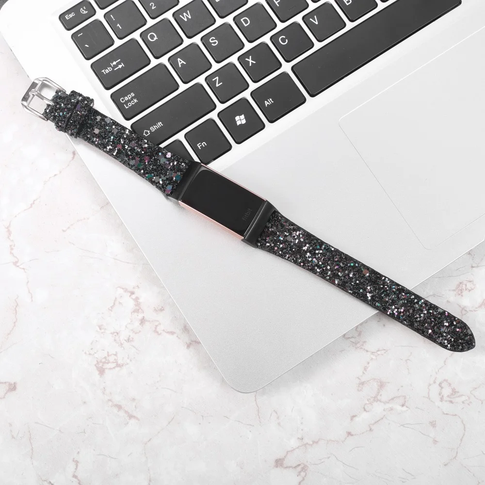 Босоножки на высоком каблуке BlingBling резинок для браслета Fitbit Charge 2 кожи