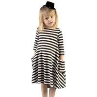 new girls clothes 100 cotton striped children dress casual autumn children dresses girls 2 7 age