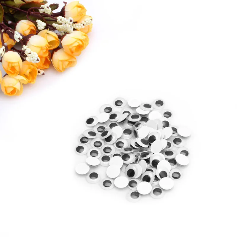 100 шт Wiggly Wobbly Googly Eyes самоклеющиеся Скрапбукинг ремесла - Цвет: 10mm