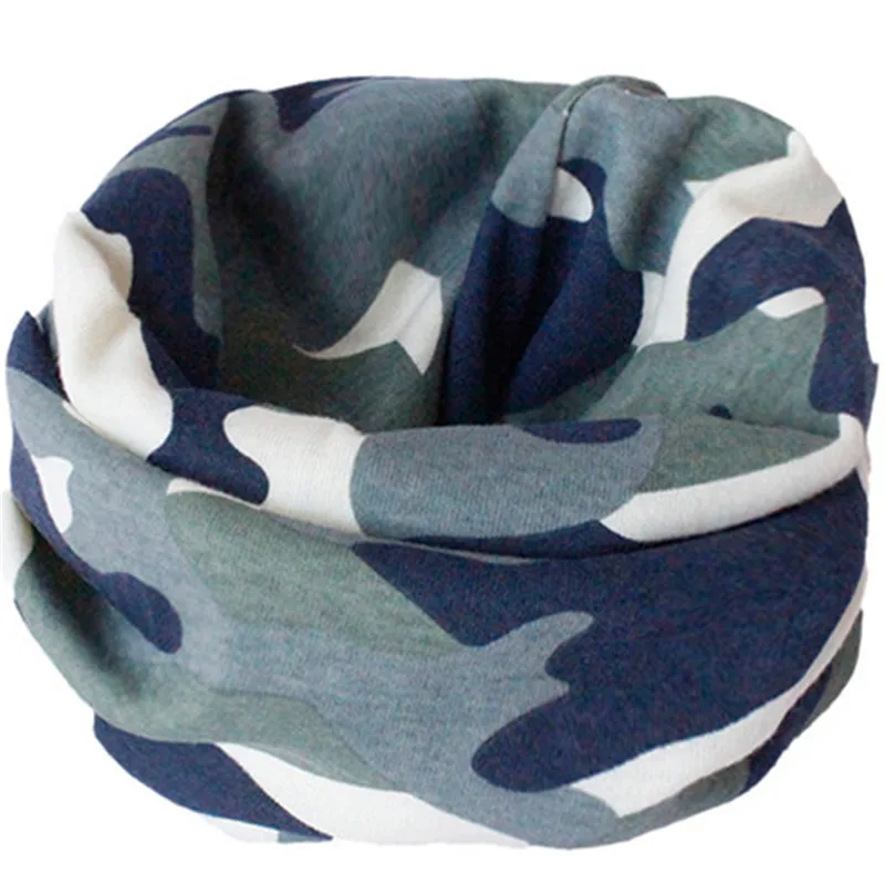 camo green Детский шарф с рисунком; воротники для мальчиков и девочек; теплый шейный платок для детей; хлопковый Детский шарф - Цвет: camo green