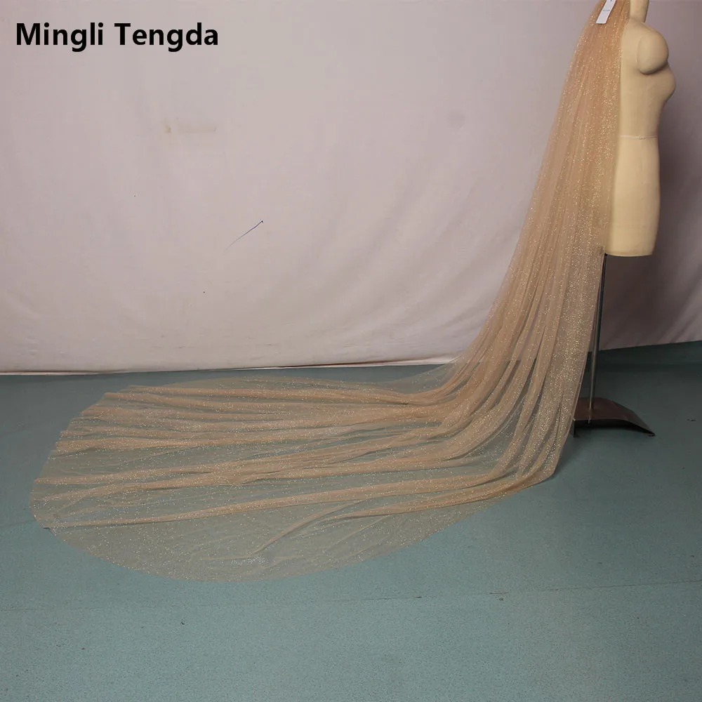 Золотая вуаль mingli Tengda блестящая для свадьбы 3 м с металлической расческой