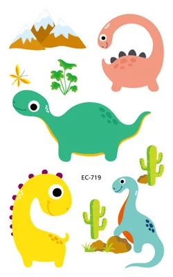 Tattoo Sticker EC719 28 стилей, 1 шт., одноразовые тату-Стикеры, динозавры, вечерние, декоративные, для малышей, динозавры, для дня рождения, для вечеринок, временные, вечерние, для динозавров, Q - Цвет: Tattoo Sticker EC719
