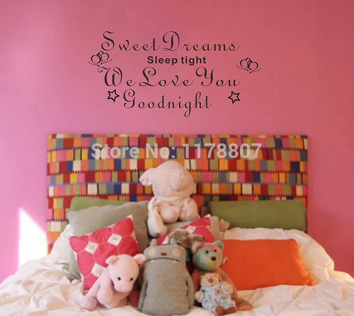 119cm x 59cm Sweet Dreams Car Sticker Kids Room Wall Art Girls Boy Bedroom Vinyl Decor Carving Home Decal Multiple 13 Colors | Автомобили