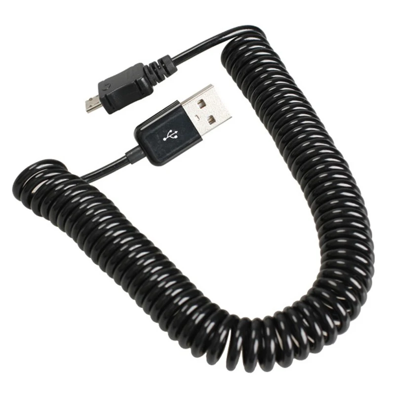Спиральный Переходник USB 2 0 A папа к Micro B 5Pin длиной кабеля 5 3 м|coiled usb|usb male to maleusb micro