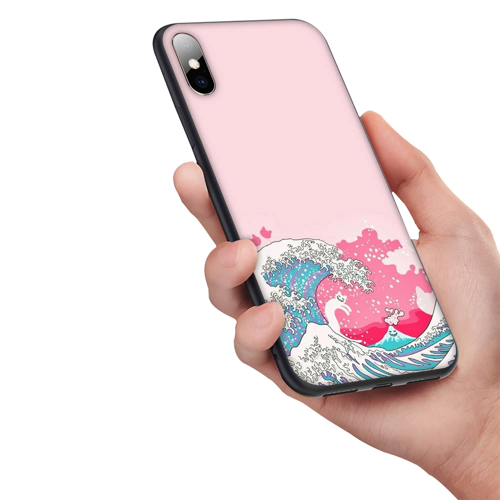 WEBBEDEPP чехол Kanagawa из японского ТПУ для Apple iPhone 6 6S 7 8 Plus 5 5S SE X XS MAX XR мягкий | Мобильные
