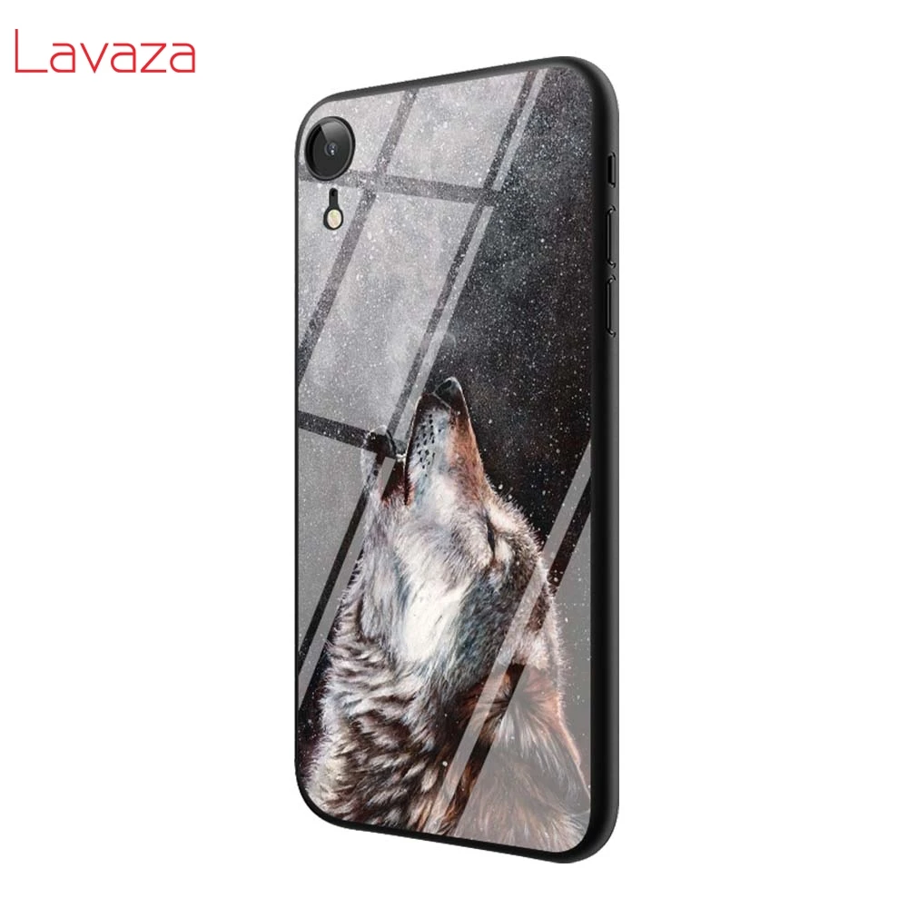 TG1 Lavaza T58 sb55 Wolf закаленное стекло ТПУ чехол для iPhone 6 6S 7 8 Plus 5 5S SE XR X XS 11 Pro MAX чехлы - Цвет: TG1