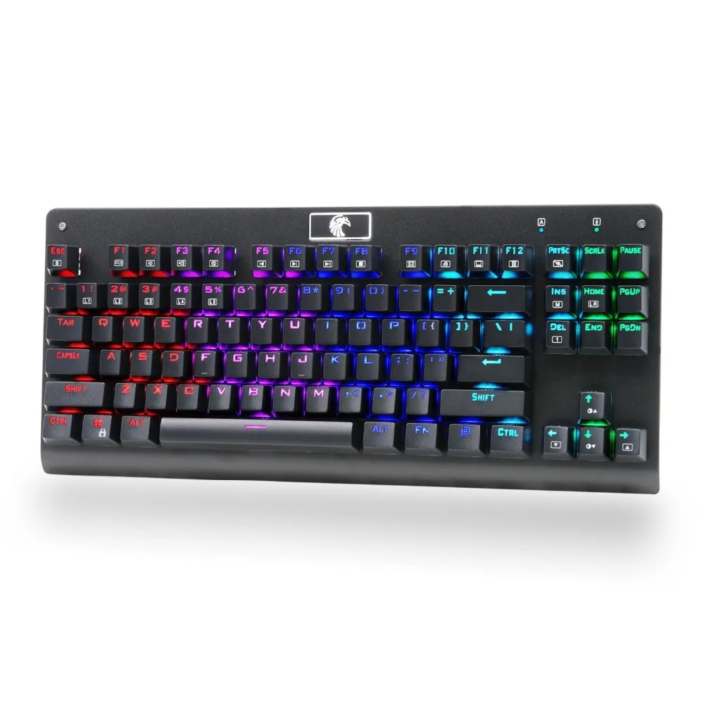 Механическая игровая клавиатура с RGB подсветкой TKL 87 ключ тактильные щелкающие анти-ореолы QWERTY геймерская клавиатура Z77