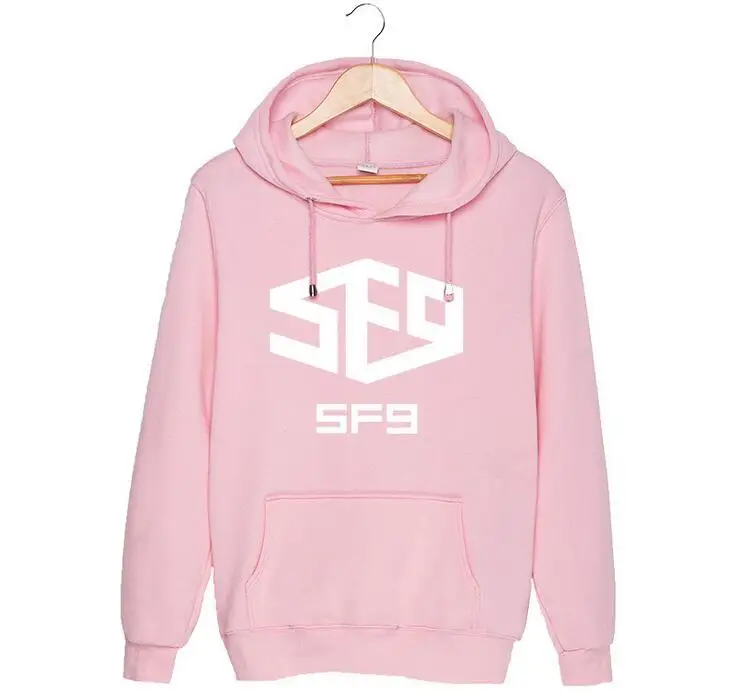 Пуловер с напечатанным названием участника Kpop SF9 флисовый свитшот модные