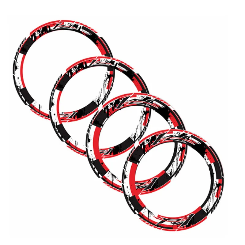 4 X Thick Edge Outer wheel decals Stripe Wheel stickers Fit for all YAMAHA FZ1 fz1 | Decals &amp Stickers