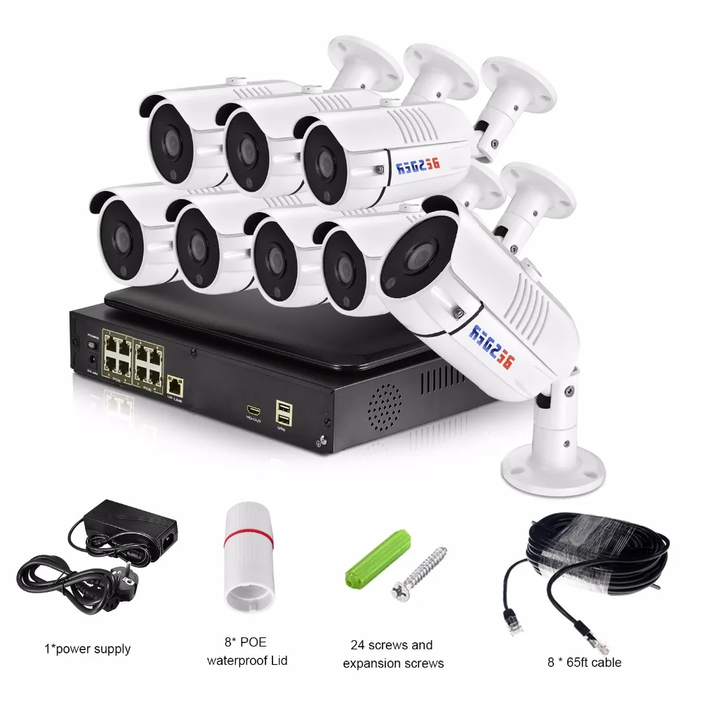 Besder все в одном 8CH PoE NVR Kit 1080P с 10,1 ''ЖК-дисплей монитор 48V PoE безопасности CCTV Системы 8CH PoE NVR& IP камеры на открытом воздухе